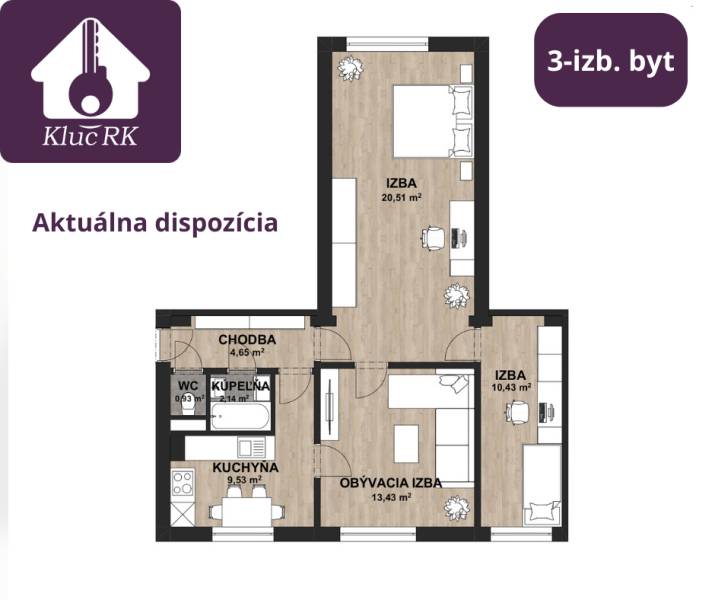 Kaufen 3-Zimmer-Wohnung, 3-Zimmer-Wohnung, SNP, Senec, Slowakei