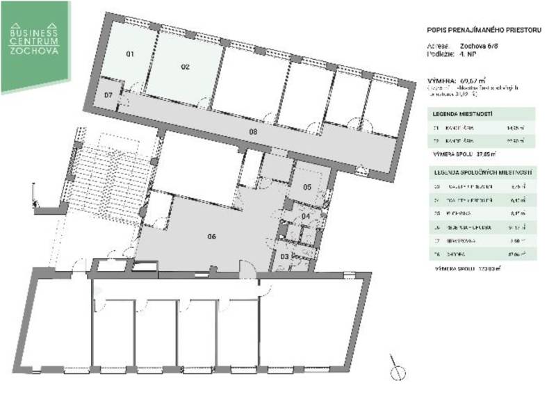 Repräsentative Büros im Zentrum der Altstadt (70m2)