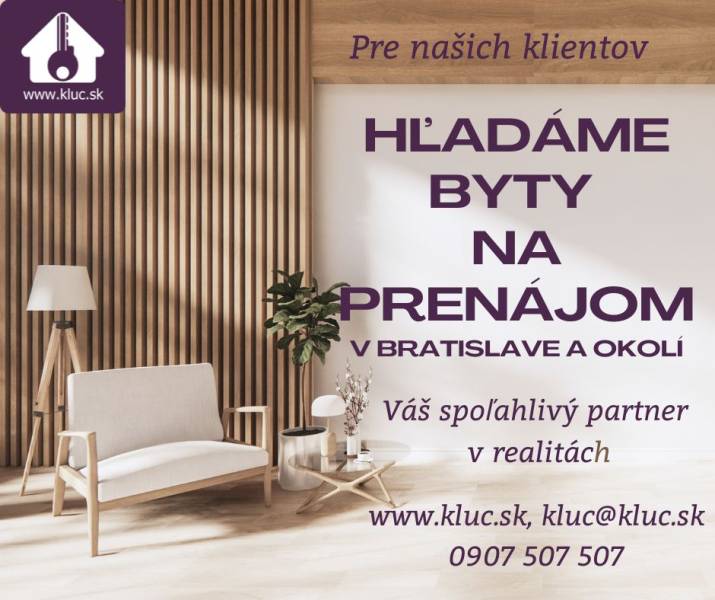 Mieten 2-Zimmer-Wohnung, 2-Zimmer-Wohnung, Bratislava - Rača, Slowakei