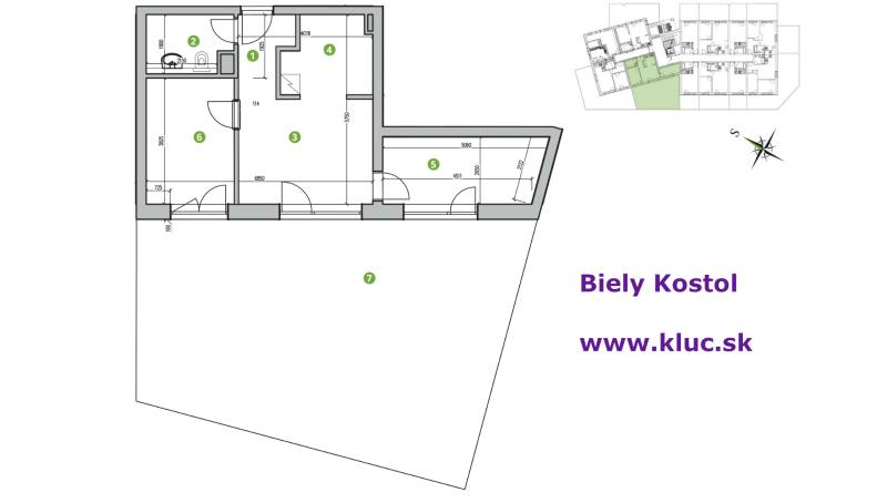 Mieten 3-Zimmer-Wohnung, 3-Zimmer-Wohnung, Hlavná, Trnava, Slowakei