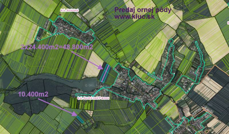 Kaufen landwirtsch. Grundstücke, landwirtsch. Grundstücke, Trnava, Slo